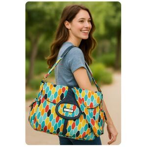 Kalencom New Orleans Diaper Bag with Accessories Retro Large NWT Weekender